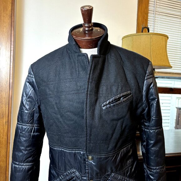 Roberto Cavalli Men’s Wool Black Jacket Coat Size 42 Long Sleeve Made in Italy - Picture 3 of 13